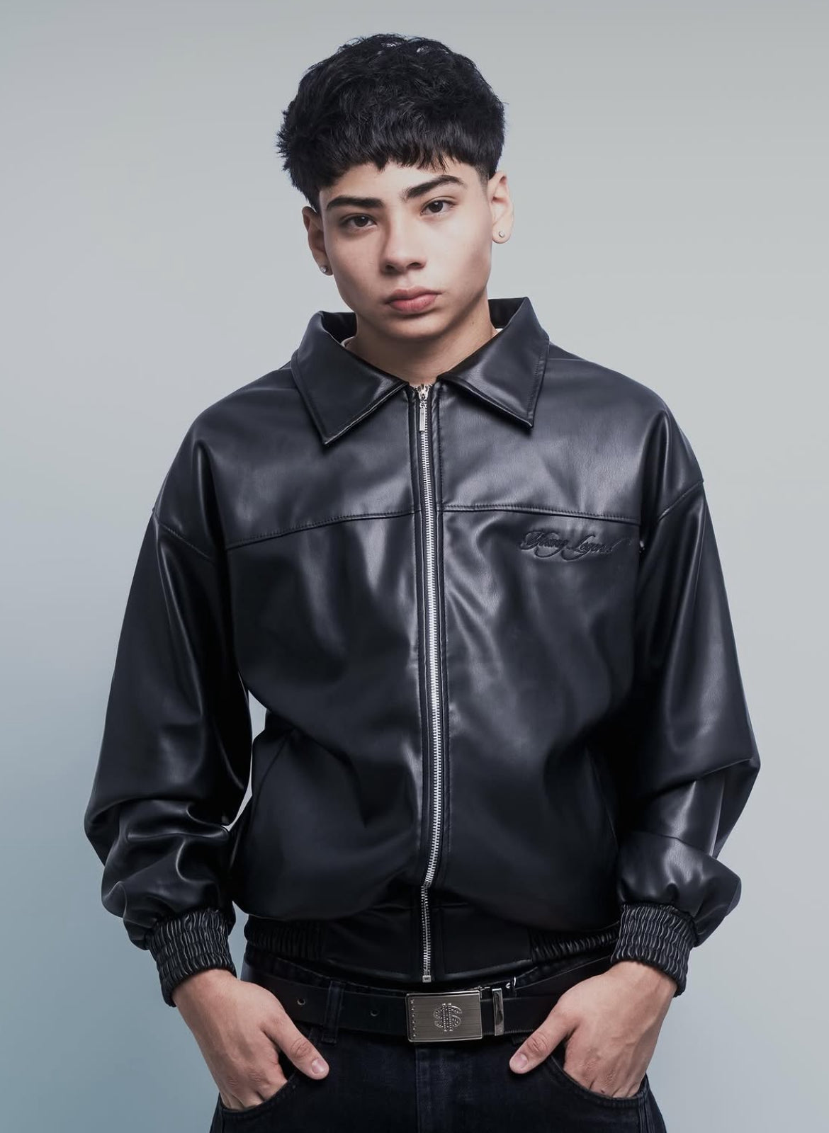 Bomber de cuerina